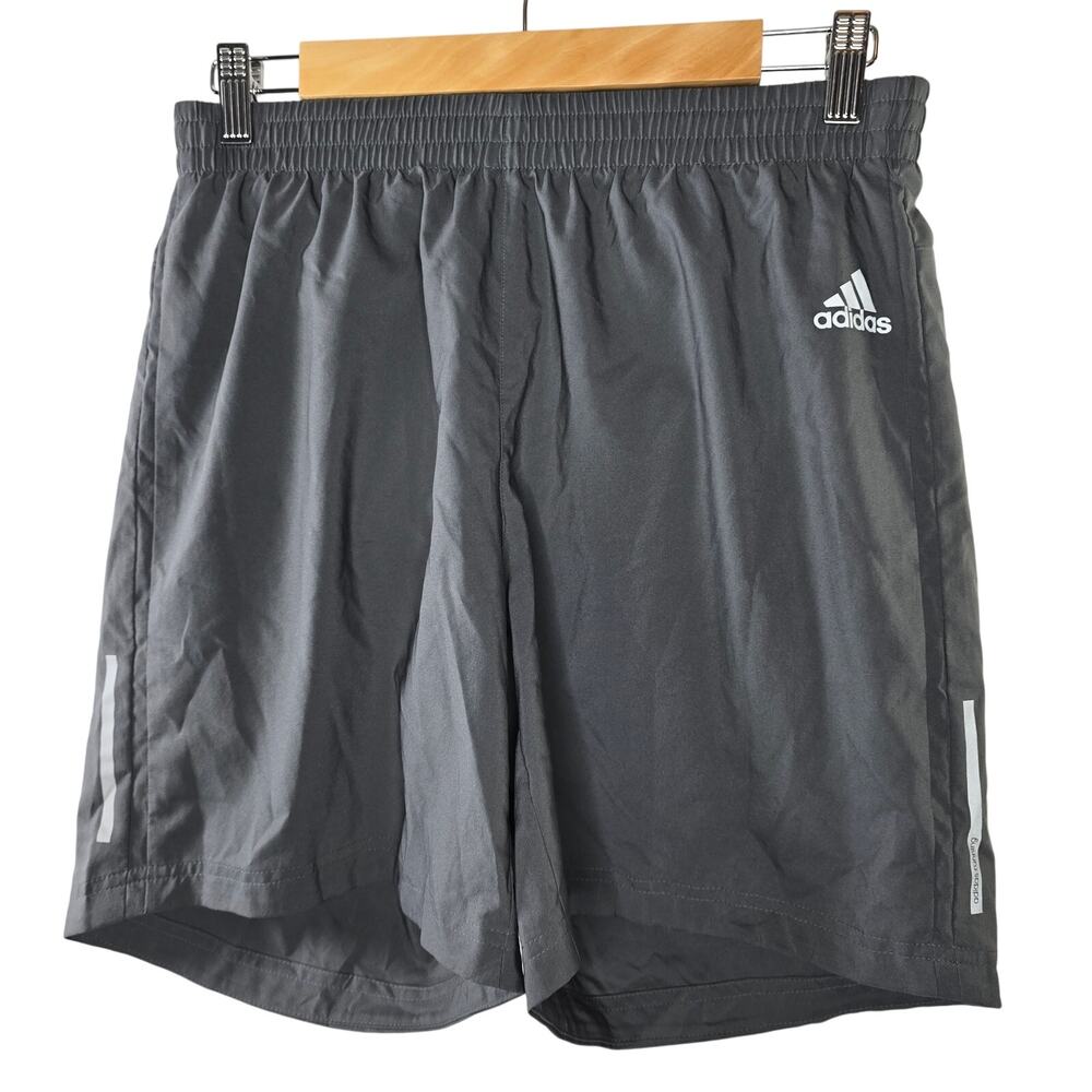 Men's Adidas Gray Energy Running Lined Athletic Shorts Size Medium 7"